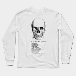 The Anatomy of the Skull in black Long Sleeve T-Shirt